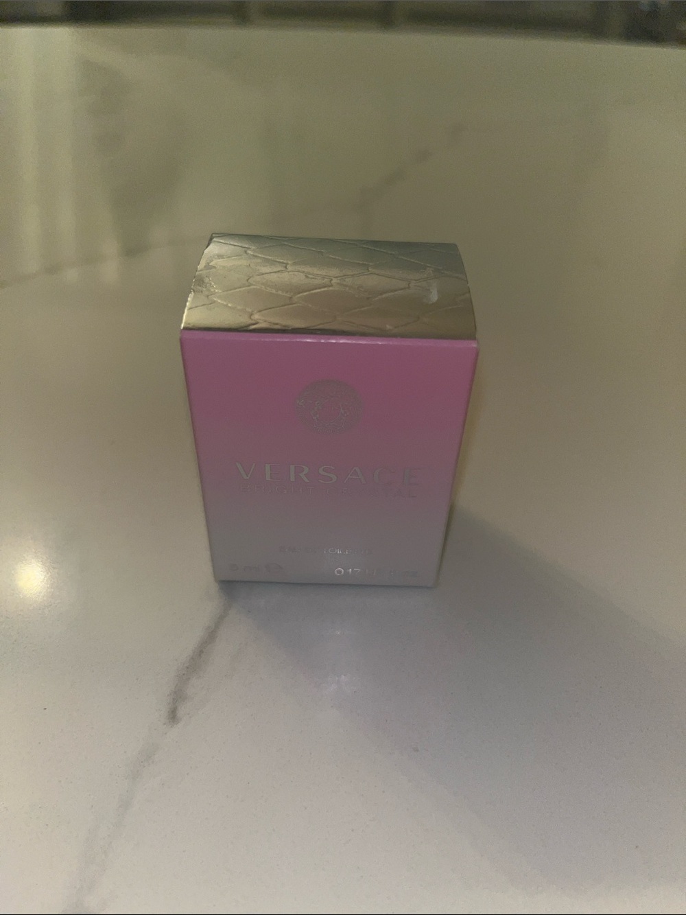Versace Pink Bright Crystal Box with Silver Top .17 oz